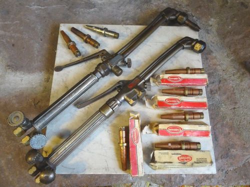 2  SMITHS LIFETIME GUARANTEE  TORCHES w/Tips LC 208 &amp; ? Welding Cutting