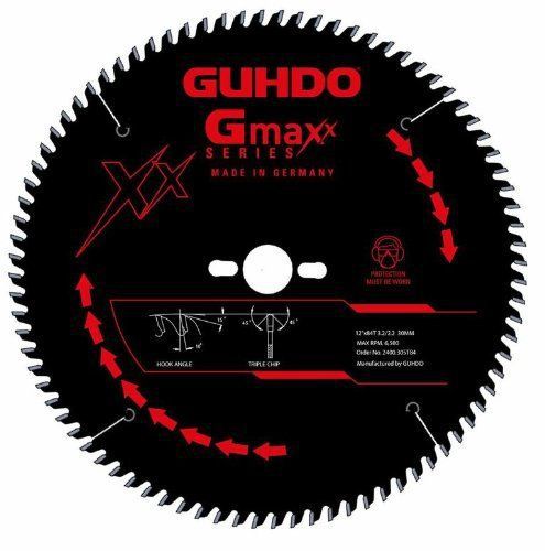 Guhdo Gmaxx Series 2400.305T84 12 -Inch 84 Teeth Carbide Tipped Plywood Circular