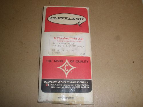 Cleveland Twist  21/64&#034; Hi helix HSS taper length drill (6) total NOS USA made