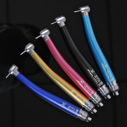 5X NSK Style Dental High Speed Handpiece 4 Hole Push Button Rainbow 5 Color 2014
