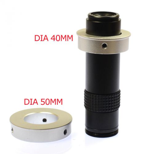 2x-120x-industry-microscope-zoom-c-mount-glass-lens-55mm-285mm-40mm-ring-us for sale