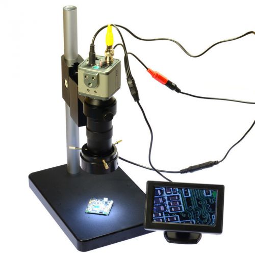 800tvl 130x microscope industrial camera zoom lens bnc output 4.3&#034; lcd monitor for sale