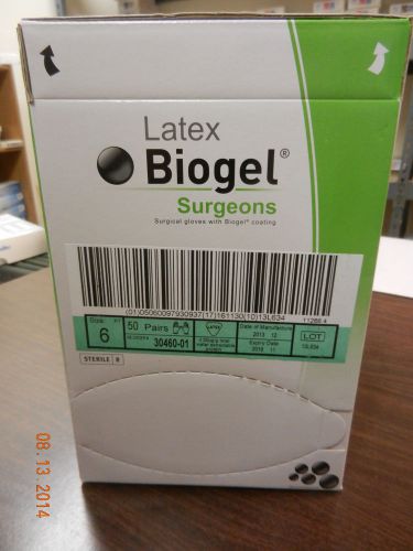 BioGel 30460 Surgical Sz 6 Latex Biogel Coat NEW  50prs