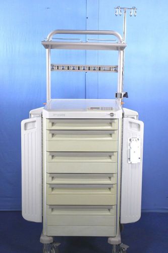 Metro starsys 6-drawer butterfly medical crash cart medicine supply cart w/ key for sale