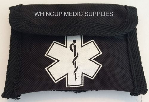 Paramedic / emt / ems latex 2 pair black nylon  glove pouch for sale