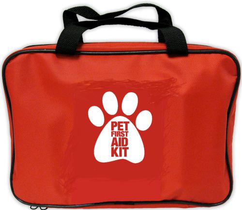 50 pc Pet First Aid Kit in Weather-Proof Travel Bag, w/First Aid Reference Guide