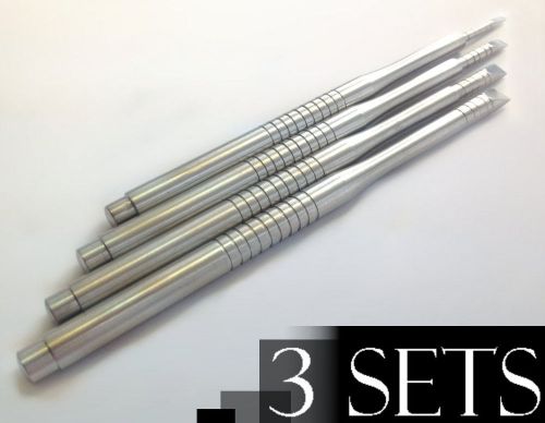 3 Sets of 4 Ridge Splitting Chisels Dental Dentistry Veterinary Instruments