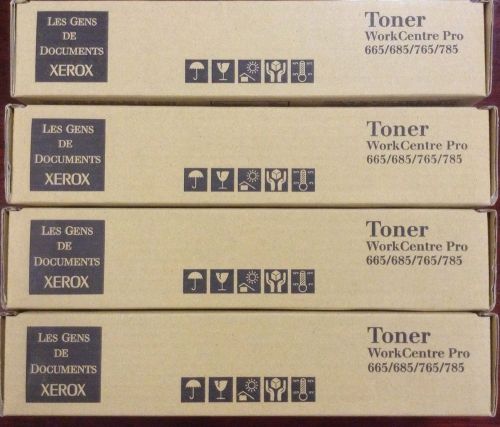 LOT OF 4 GENUINE XEROX 106R404 Toner WorkCentre Pro 665/ 685/ 765/ 785
