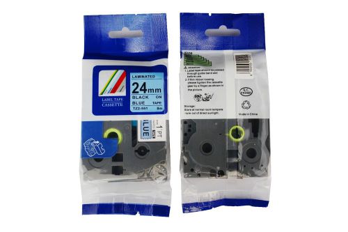 Nextpage label tape tze-551  black on blue  24mm*8m compatible for pt330 for sale