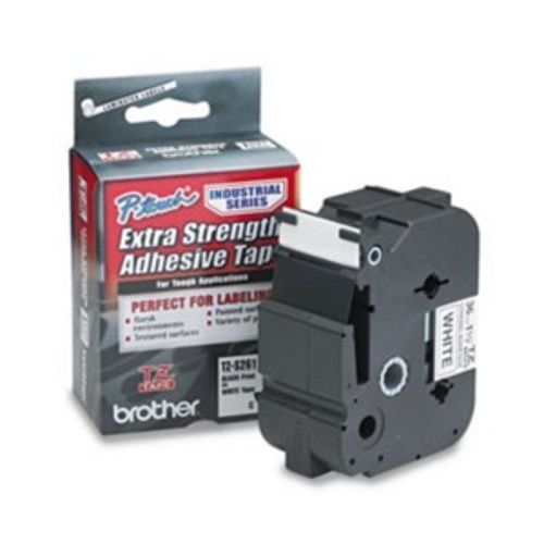 Brother TZ-S261 P-TOUCH 1.5&#034; Ext. Strength AdhesiveTape Cassette,Black ON White