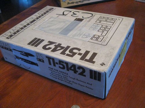 Texas Instruments TI-5142 III 12-Digit Printer Display Calculator 1985 New