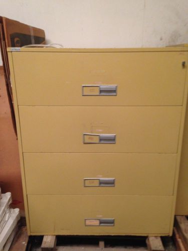 Used LeFebure Four Drawer 43&#034; Wide Lateral Fireproof File Cabinet