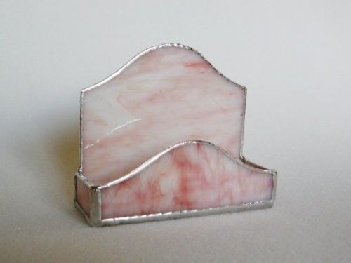 Stained Glass Business Card Holder - Pink Princess