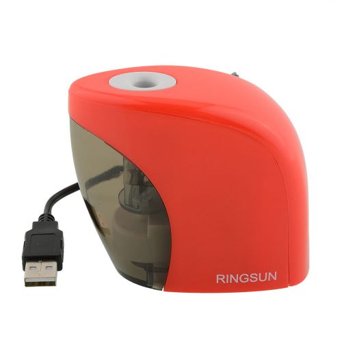 New Red Electric Battery Switch Pencil Sharpener For Office Students Kids Gift