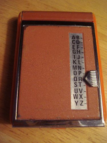 Vintage Mini Pocket Metal Slide &amp; Flip Travel Rolodex Phone Address Retro~Mirror