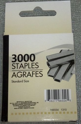 Standard Size Staple - 3000 pack--NIP New Package of Staples Unbranded/Generic