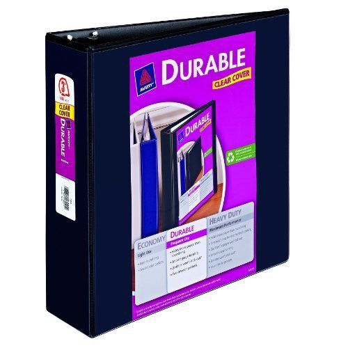 Avery durable view binder with 3 inch slant ring holds 8 5 x 11 inch paper for sale