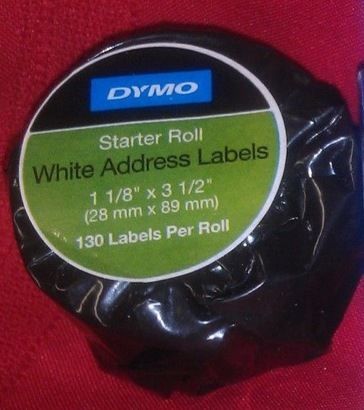DYMO White 1-1/8 x 3-1/2 30252 Address Starter Pack 130 Labels Lot of 2