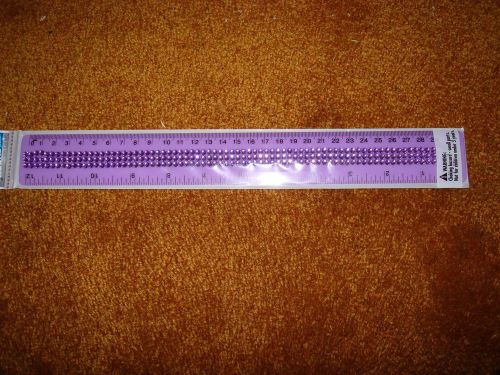 INKOLOGY GLAM ROCKS RULER WITH BLING PURPLE WITH PURPLE