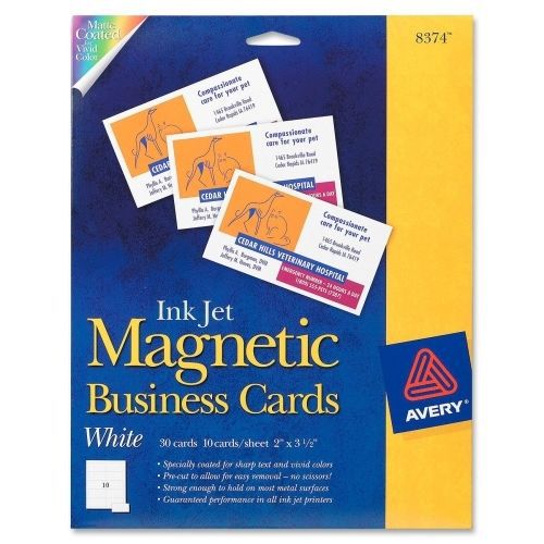 LOT OF 4 Avery Business Card - 2&#034; x 3.50&#034; - Matte - 30 / Pk - White