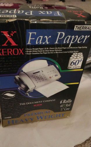 XEROX THERMAL FAX PAPER 6 ROLLS 60&#039; 1/2&#034; CORE PREMIUM QUALITY HTH0606