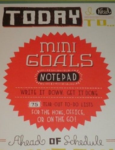 Mini Goals Notepad - 75 Tear-Out &#034;To Do&#034; Lists, Acceptable