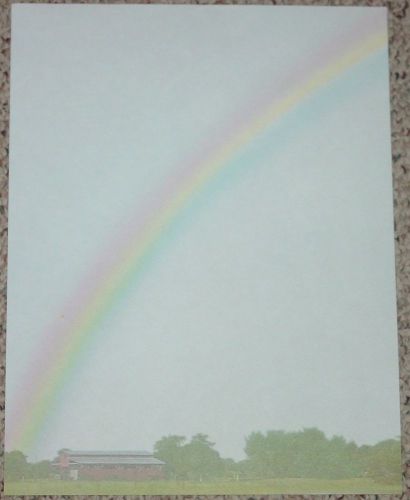 LETTERHEAD COMPUTER STATIONARY RAINBOW DESIGN 10 SHEETS PAPER OPEN PACK UNUSED