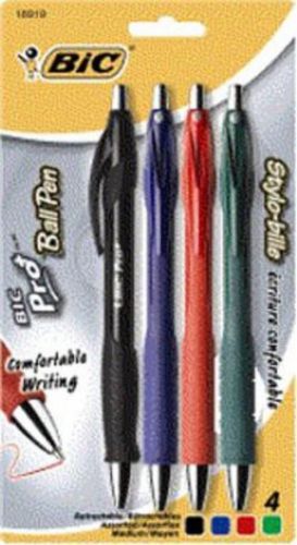 BIC Pro Ball Pen 1.00mm Assorted 4 Pack