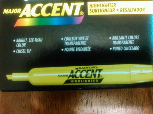 11 Yellow Sanford Major Accent Highlighters