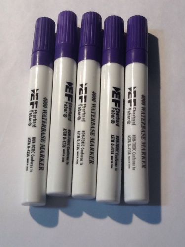 5 Purple Eberhard Faber 4000 Waterbase Markers. Cheap Shipping!!!