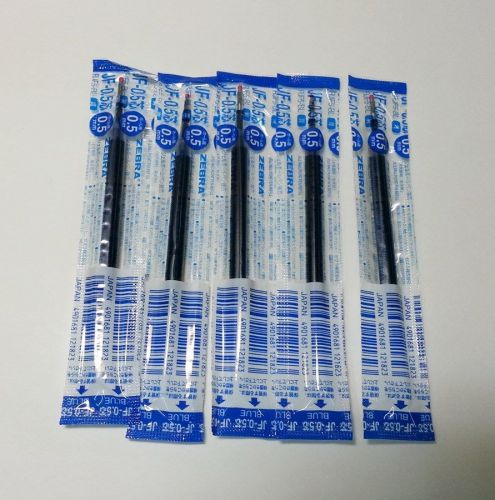 5pcs refill Zebra sarasa JF-0.5mm roller gel pen (blue ink)