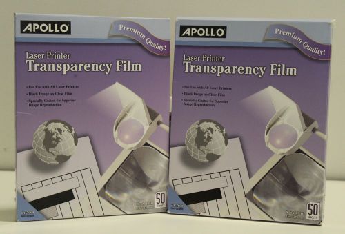 Lot of (2) Apollo CG7060 Color &amp; Black Laser Transparency Film 8.5x11 inches