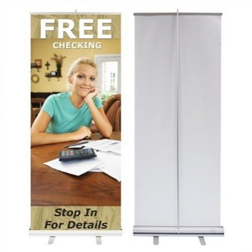 Retractable Banner Stand + Full Color Print 36&#034;x80&#034; / Roll UP Display Stand