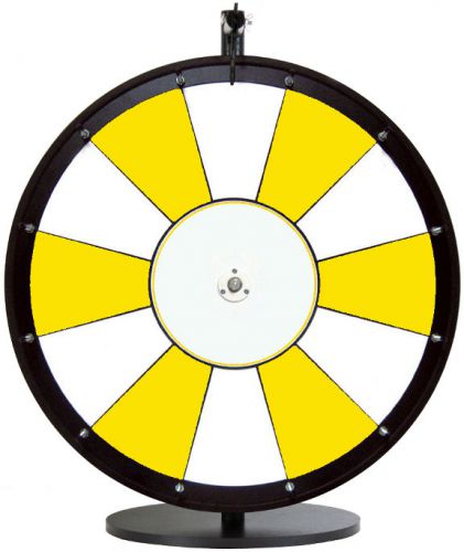 24&#034; Yellow and White Promotional Dry Erase Trade Show Prize Wheel