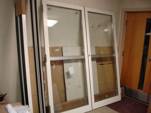 Storefront Door, 6&#039;0&#034; x 6&#039;8&#034;, 1&#034; Insulated Glass, White Aluminimum Frame