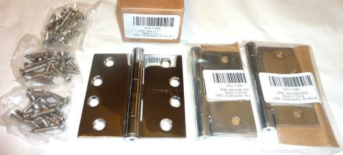 3 Ives 5PB1 4&#034; x 4&#034; 629/US32 5 Knuckle Mortise Butt Hinges BRIGHT STAINLESS NEW!