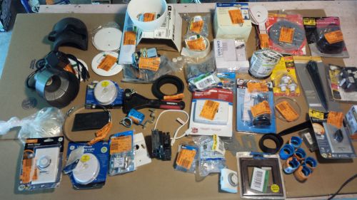 Lot of various electrical parts hardware supplies