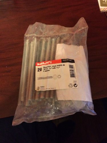 New HILTI Anchor Rods 304 Stainless Steel 1/2&#034; x 6-1/2&#034; With Nuts &amp; Washers