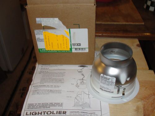 Lightolier Lytecaster 1013CD Recessed Light 5&#034; White Reflector Trim 1000 Set 2