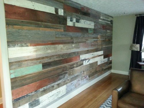 Mixed barnwood boards for wall paneling for sale