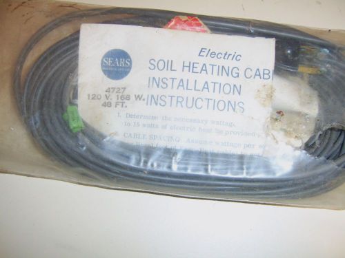 SEARS ELECTRIC SOIL HEATING CABLE 120V, 48FT, PART # 4727 NEW OLD PRODUCT