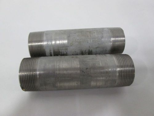 LOT 2 NEW NA 1-1/2IN NPT 6IN LENGTH MALE PIPE FITTING NIPPLE COUPLER D321307