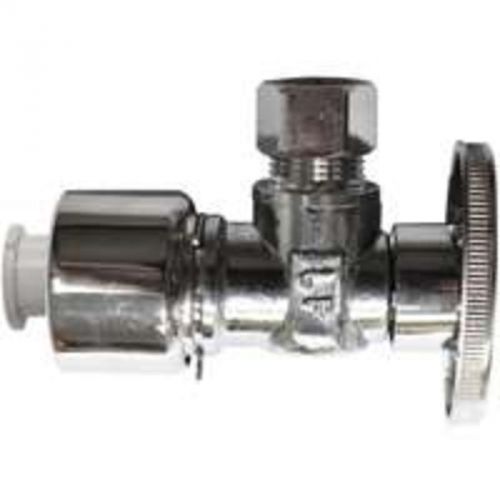Qtr ang vlv 1/2x3/8od pushonlf plumb pak water supply line valves pp2622polf for sale