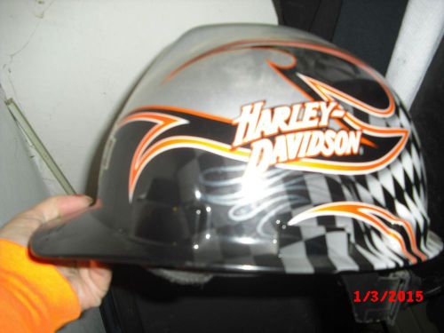 Harley Davidson Hard Hat Safety Equipment Biker Gear Flames Construction Helmet