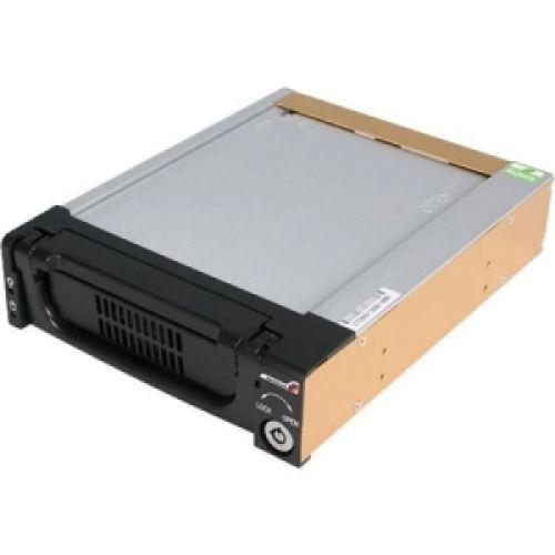 Startech.com black aluminum 5.25in rugged sata hard drive mobile rack drawer for sale
