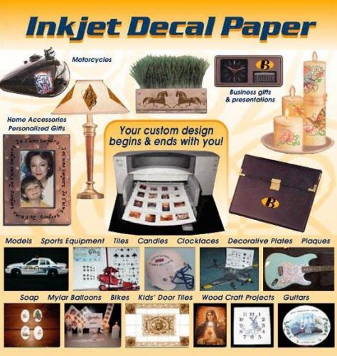 10 sheets inkjet decal paper CLEAR 11&#034;x17&#034;