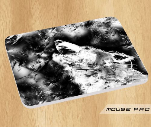 White Wolf Snow Mouse Pad Mat Mousepad Hot Gift