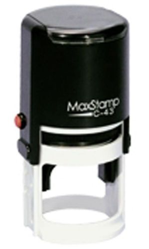 New MaxStamp C-43 Custom Round OFFICE NOTARY Self-Inking Rubber Stamp