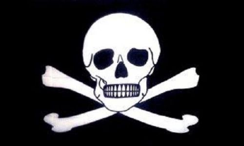 Pirate poison warning flag 3x 5&#039; indoor outdoor banner for sale