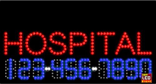 17&#034;x31&#034; Custom Animated Animal Hospital LED Sign with Phone